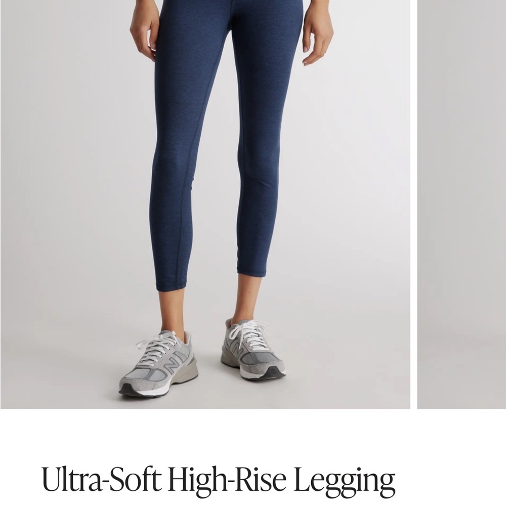 Quince ultra soft high rise leggings navy blue - small
